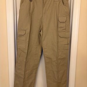 5.11 Tactical Carpenter Cargo Pocket Utility Work Pants Beige Ripstop Mens 36x32